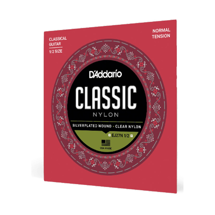 Cordes d'étude en nylon EJ27N tension Normale Demi pour guitare classique D'Addario Cordes d'étude en nylon EJ27N tension Normale Demi pour guitare classique D'Addario
