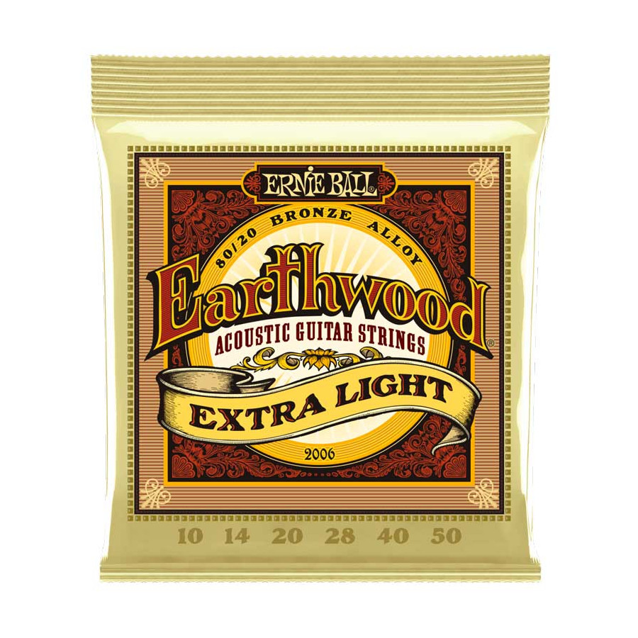 Cordes guitare acoustique Earthwood Extra Light 80/20 Bronze Ernie Ball Cordes guitare acoustique Earthwood Extra Light 80/20 Bronze Ernie Ball