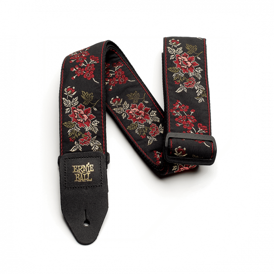Sangle Jacquard Red Rose Ernie Ball