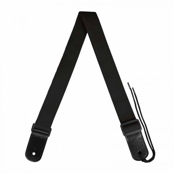 Sangle pour Ukulélé en polyester-coton noir Cascha