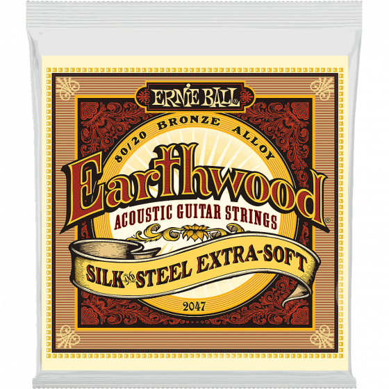 Cordes guitare acoustique Earthwood Extra soft silk&steel Bronze  Ernie Ball