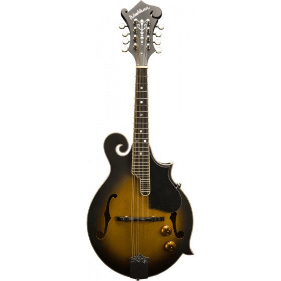 Pack Mandoline Washburn amplifiée type F M3E Sunburst