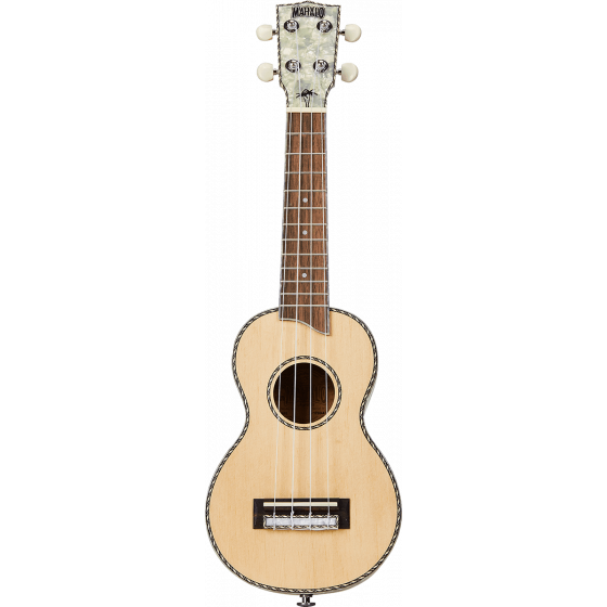 Ukulele Mahalo Soprano naturel tête perlée + housse