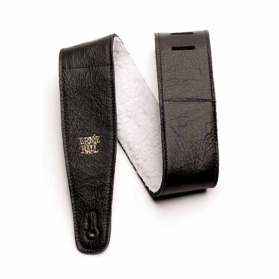 Sangle Confort en cuir Italien noir doublure synthétique Ernie Ball