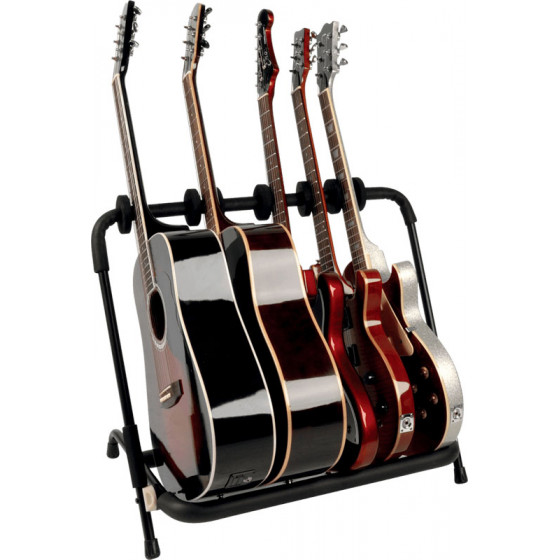 Stand 6 guitares Quiklok avec séparations réglables - noir