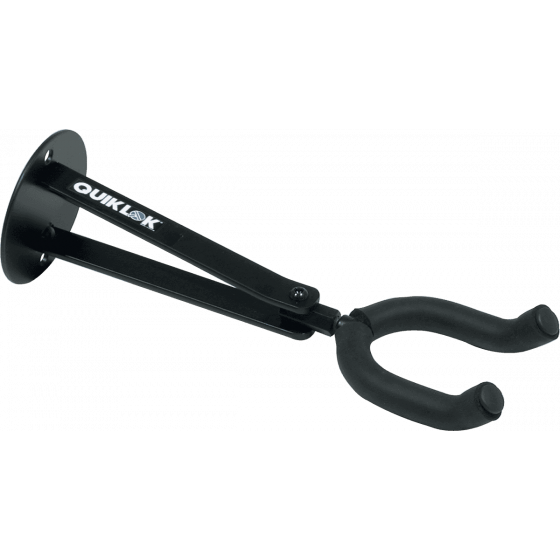 Support Quiklok mural long pour guitare avec fourche - noir