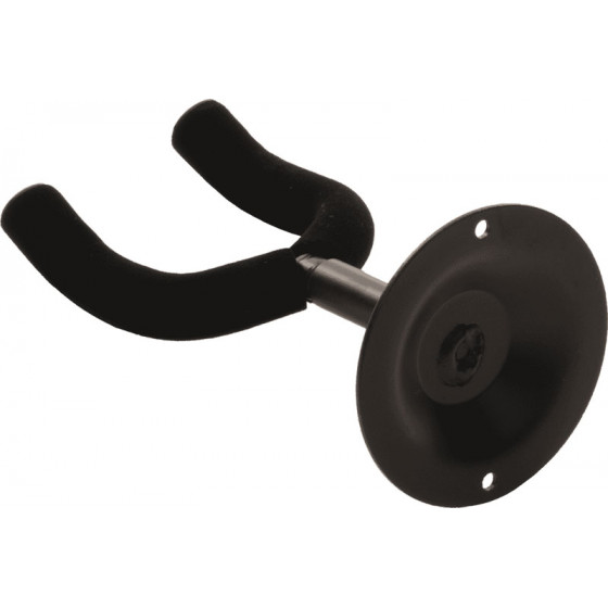 Support guitare Quiklok mural universel de face - noir