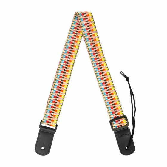 Sangle pour Ukulélé Jacquard arc-en-ciel Cascha