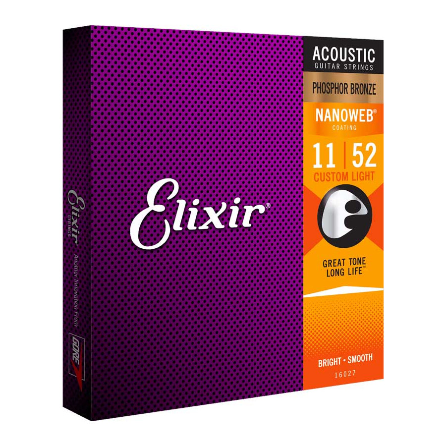 Cordes guitare acoustique Custom Light 11/52 Phosphore Bronze 80/20 Nanoweb Cordes guitare acoustique Custom Light 11/52 Phosphore Bronze 80/20 Nanoweb