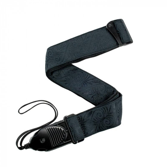 Sangle pour guitare acoustique Quick Release, Black Swirls D'Addario