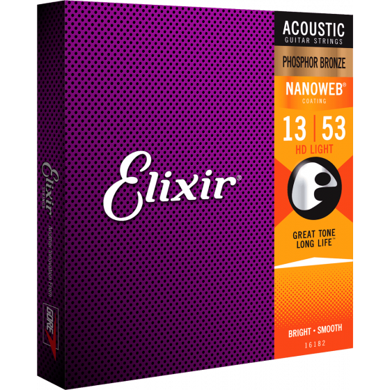 Cordes Guitare Acoustique HD LIGHT BZE 13-53 Elixir