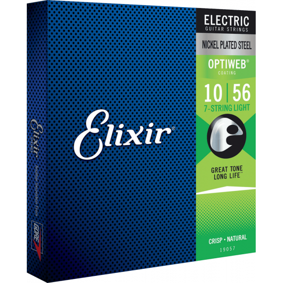 Cordes Guitare Eléctrique Light Nickel 7 cordes 10-56 Elixir
