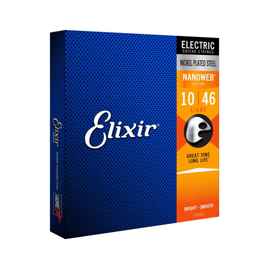 Cordes guitare électrique Light 10/46 Acier nickelé Nanoweb Elixir Cordes guitare électrique Light 10/46 Acier nickelé Nanoweb Elixir