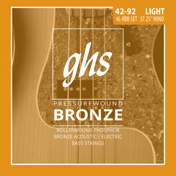 Cordes Basse Acoustique Pressurewound Bronze Light 42-92 GHS