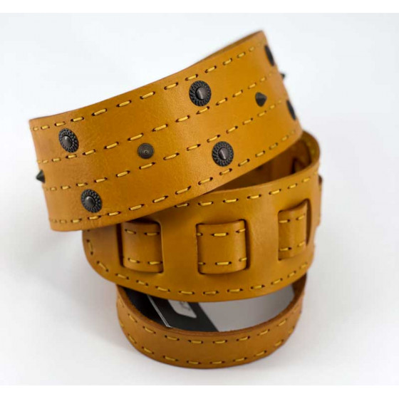 Sangle Metal 01 cuir jaune taille M The Hand