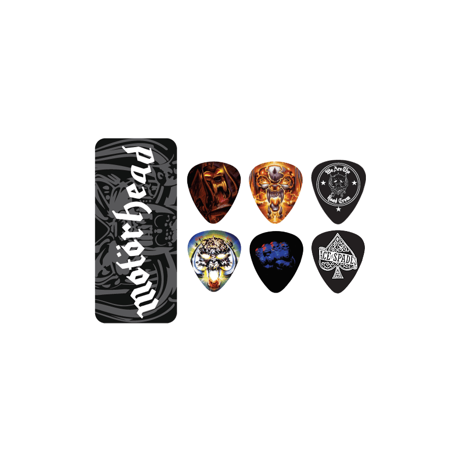 Boite de 6 médiators Médium signature Motörhead 03M