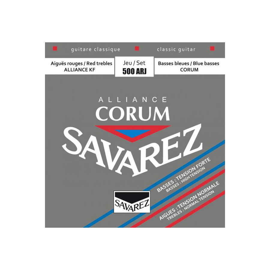 Cordes guitare classique Alliance Corum Rouge/bleu tension normale/forte Savarez Cordes guitare classique Alliance Corum Rouge/bleu tension normale/forte Savarez