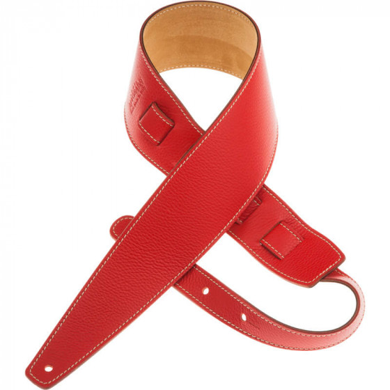Sangle Holes HS Colors cuir rouge vénitien cousu 8cm Magrabo