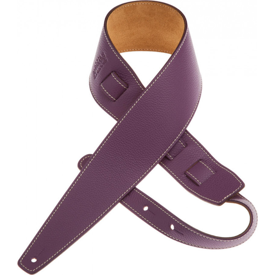 Sangle Holes HS Colors cuir améthyste cousu 8cm Magrabo Sangle Holes HS Colors cuir améthyste cousu 8cm Magrabo