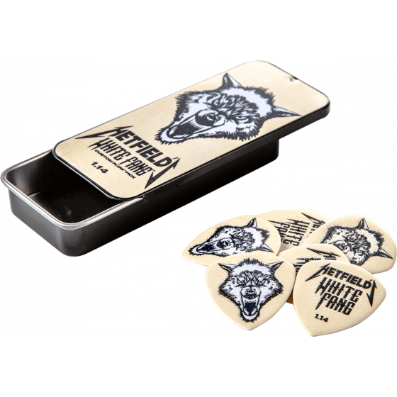 Médiator Dunlop Heavy Hetfield's White Fang 1,14mm Boîte de 6