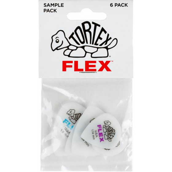 Sachet de 6 médiators Dunlop Variety Pack Tortex Flex
