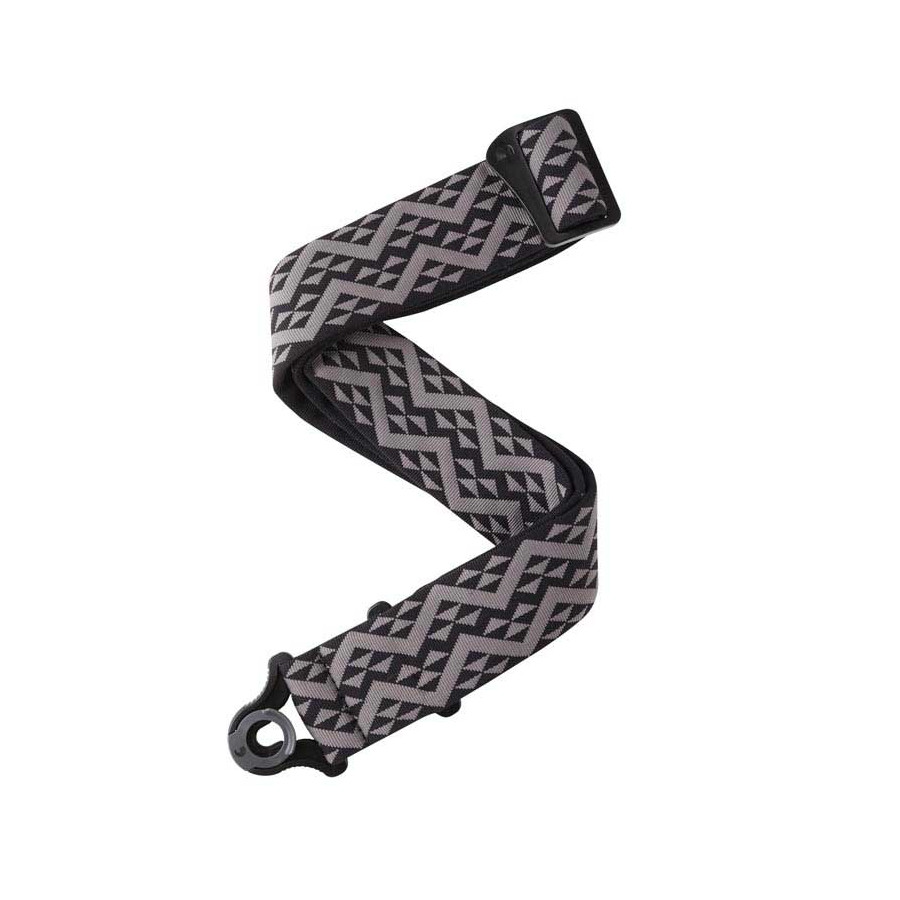 Sangle Auto Lock nylon rembourré motif géométrique D'Addario Sangle Auto Lock nylon rembourré motif géométrique D'Addario
