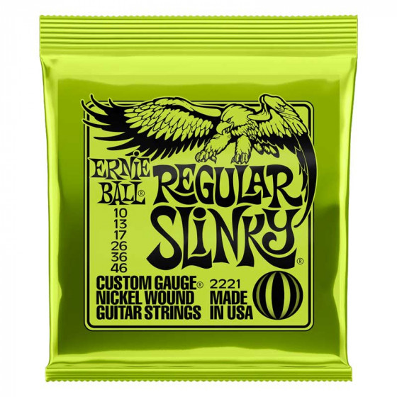Cordes filées guitare électrique Regular Slinky 10-46 Ernie Ball