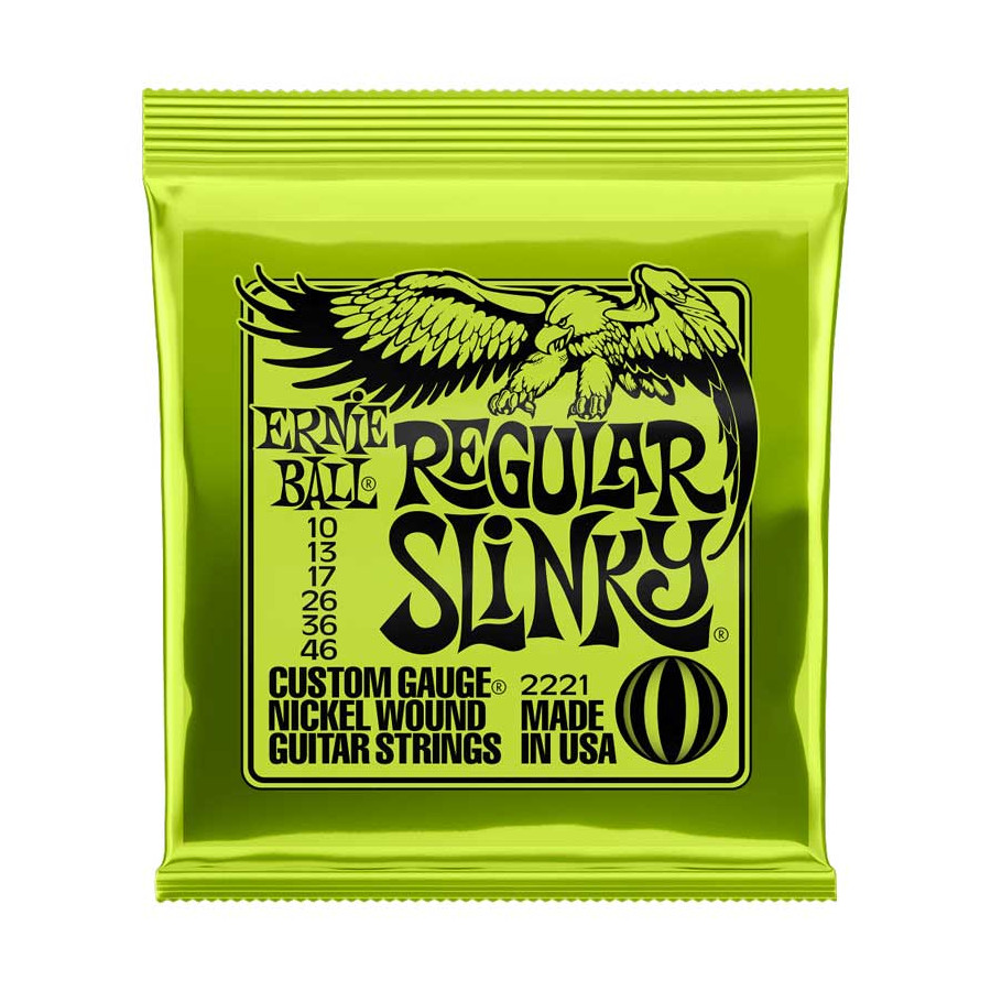 Cordes filées guitare électrique Regular Slinky 10-46 Ernie Ball Cordes filées guitare électrique Regular Slinky 10-46 Ernie Ball
