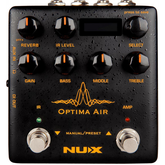 Pédale d'effets simulateur de guitare acoustique Nux OPTIMA-AIR