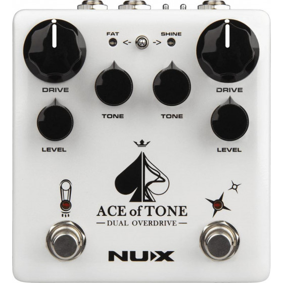 Pédale d'overdrive double Nux - TubemanII + MorningStar ACEOFTONE-OD