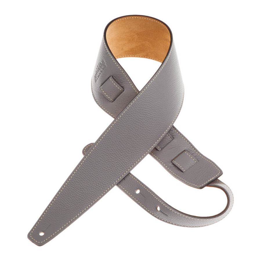 Sangle Holes HS Colors cuir gris cousu 8cm Magrabo Sangle Holes HS Colors cuir gris cousu 8cm Magrabo