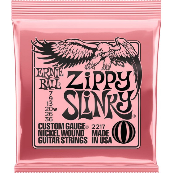 Cordes guitare électrique Ernie Ball Zippy slinky 7-36