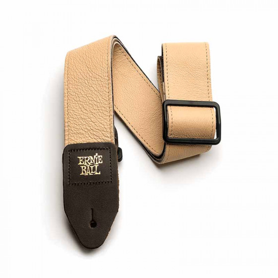 Sangle en cuir Italien beige Ernie Ball