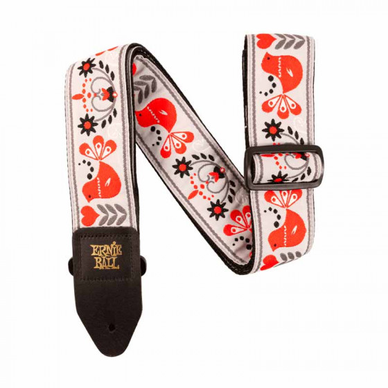Sangle Jacquard Red Bird Ernie Ball