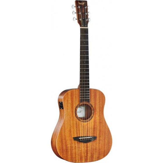 Guitare Electro-Acoustique de voyage TOGO-MF Massive Acajou VEELAH