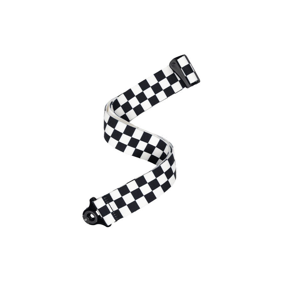Sangle Auto Lock nylon motif damier D'Addario Sangle Auto Lock nylon motif damier D'Addario
