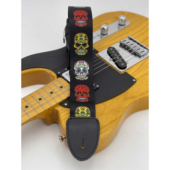 Sangle nylon Design tête de mort mexicain Legend