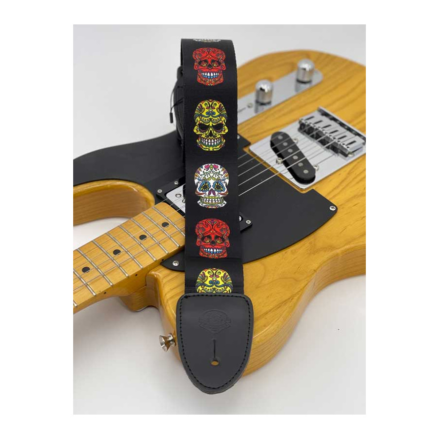 Sangle nylon Design tête de mort mexicain Legend Sangle nylon Design tête de mort mexicain Legend