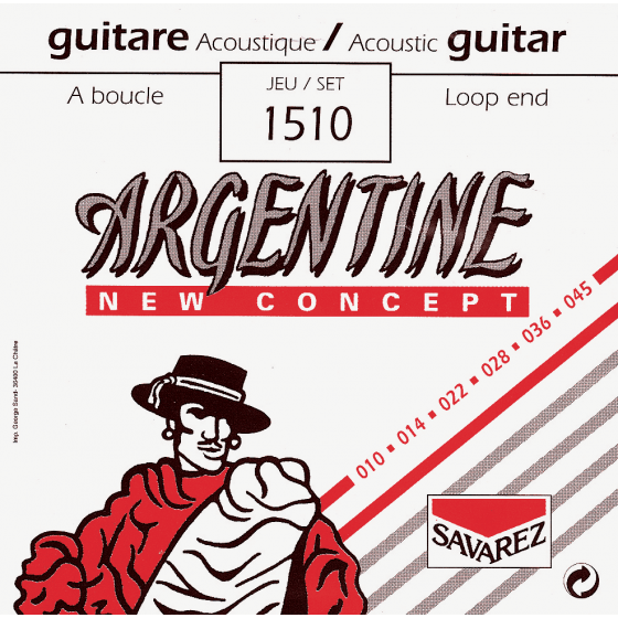 Cordes acoustique Argentine Extra Light 1510 BOUCLE XL