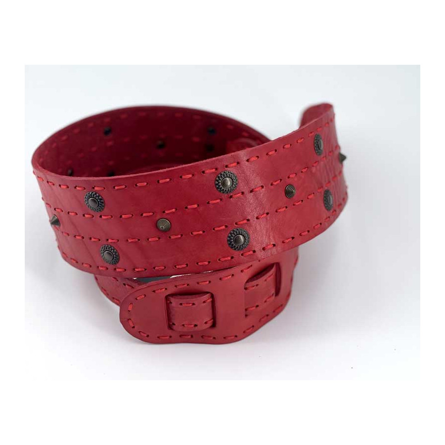 Sangle Metal 01 cuir rouge taille XL The Hand Sangle Metal 01 cuir rouge taille XL The Hand