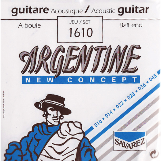 Cordes acoustique Argentine Extra Light JEU JAZZ ACOUS BOULE XL