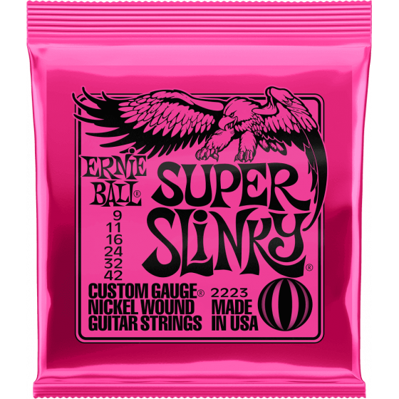 Cordes filées guitare électrique Super Slinky 9-42 - 2223 Ernie Ball