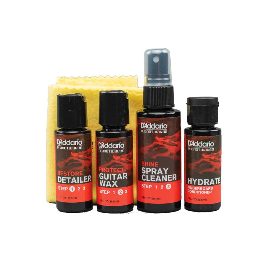Kit d'entretien essentiel pour guitare, par D'Addario PW-GCB-01 Kit d'entretien essentiel pour guitare, par D'Addario PW-GCB-01