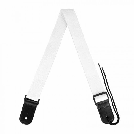 Sangle pour Ukulélé en polyester-coton blanc Cascha