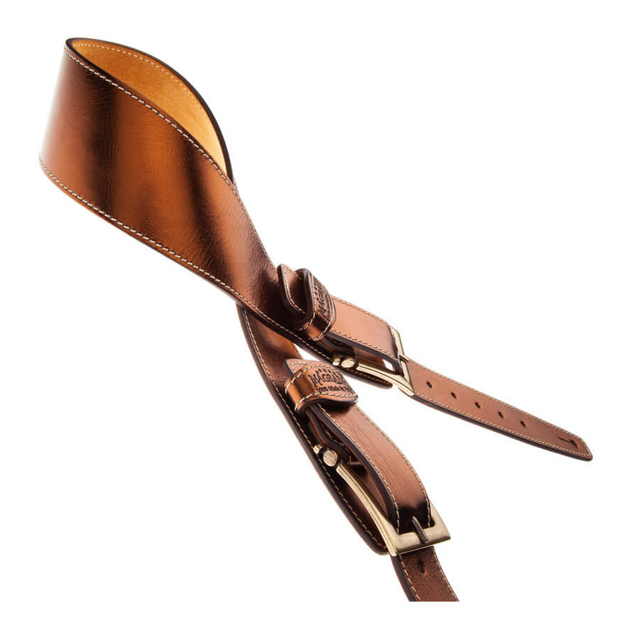 Sangle Twin Buckle TS cuir bronze Métallique boucles laiton 7cm Magrabo Sangle Twin Buckle TS cuir bronze Métallique boucles laiton 7cm Magrabo