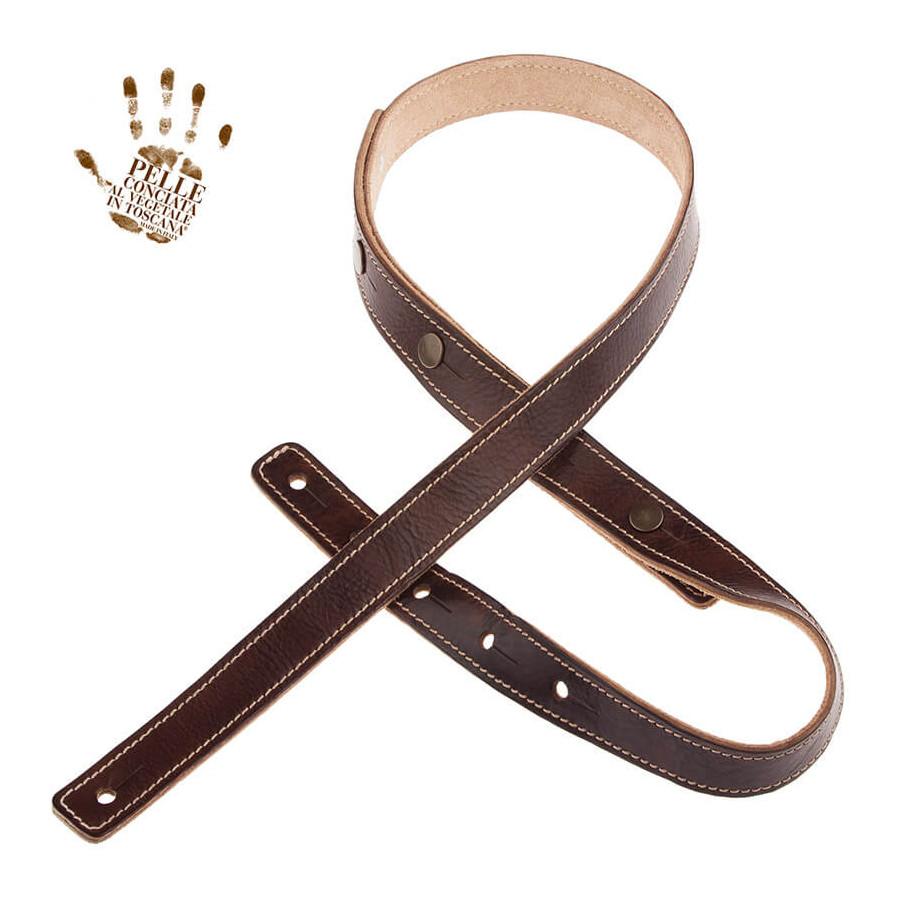 Sangle BS Signature Capitan Fede acajou 2.7cm Magrabo Sangle BS Signature Capitan Fede acajou 2.7cm Magrabo