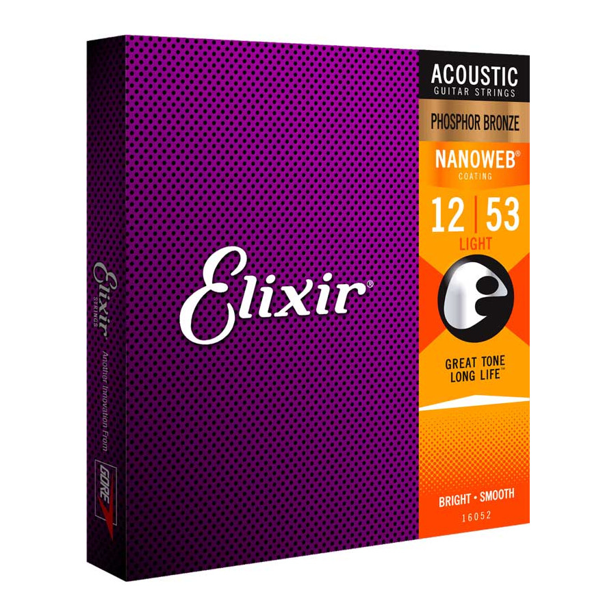 Cordes guitare acoustique Light 12/53 Phosphore Bronze Elixir Cordes guitare acoustique Light 12/53 Phosphore Bronze Elixir