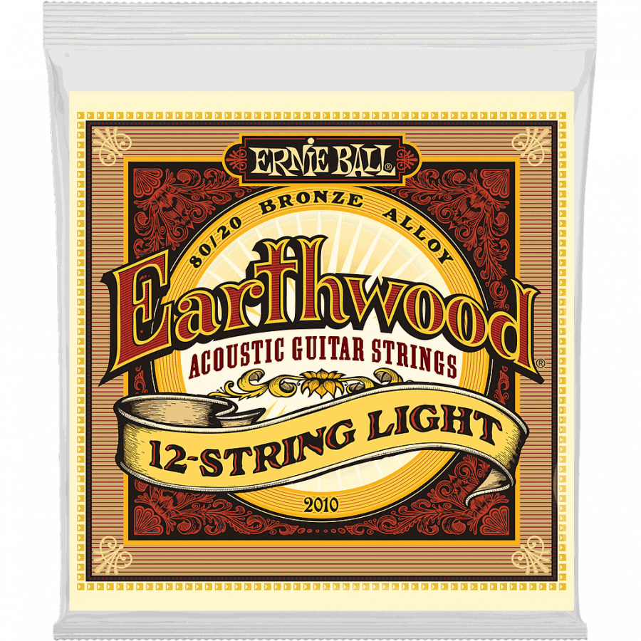 Cordes guitare Folk Earthwood Light 80/20 Bronze 12 cordes Ernie Ball Cordes guitare Folk Earthwood Light 80/20 Bronze 12 cordes Ernie Ball
