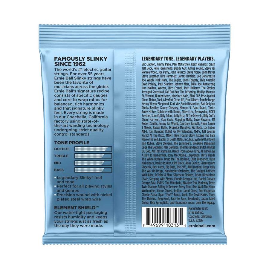 Cordes filées guitare électrique Primo Slinky 9,5-44 Ernie Ball