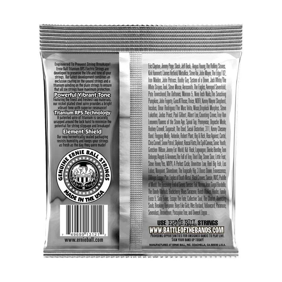 Cordes guitare électrique Regular Slinky RPS Coated Titanium Ernie Ball